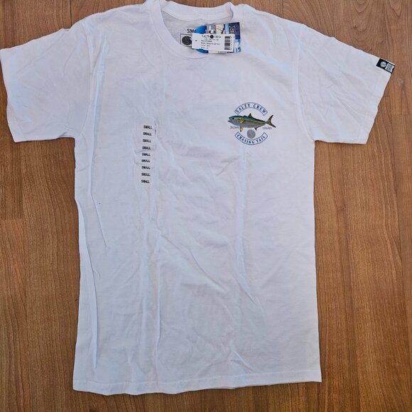 NWT! Salty Crew "Chasing Tail" Hamachi soft white t-shirt - size Small - Picture 2 of 4